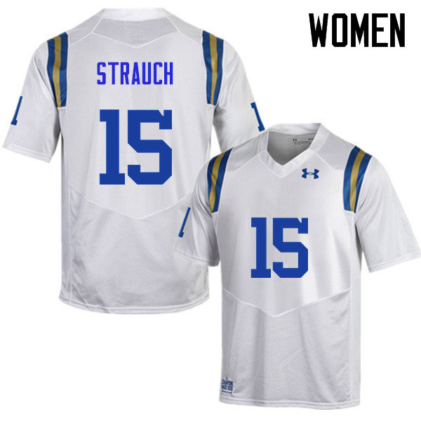 Women #15 Andrew Strauch UCLA Bruins Under Armour College Football Jerseys Sale-White